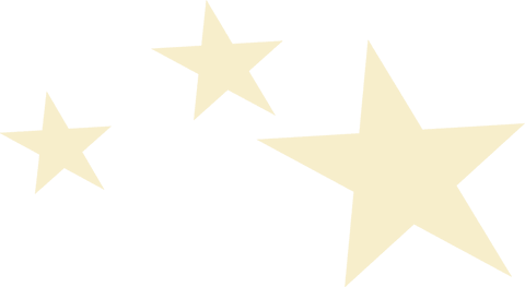 Cream stars on transparent background vector art