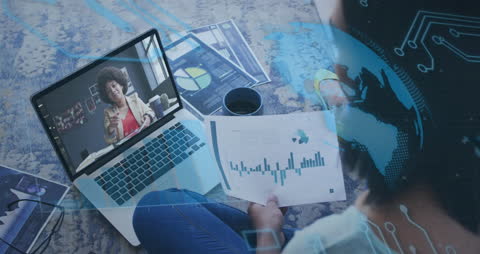 Virtual Business Meeting and Data Analysis in Digital Concept