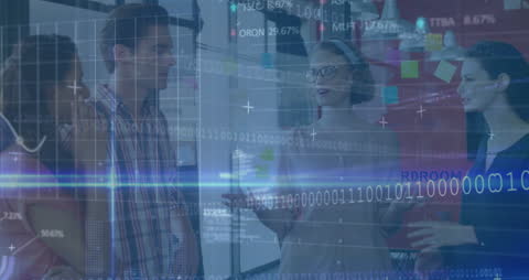 Business Colleagues Discussing Data Analytics in Office