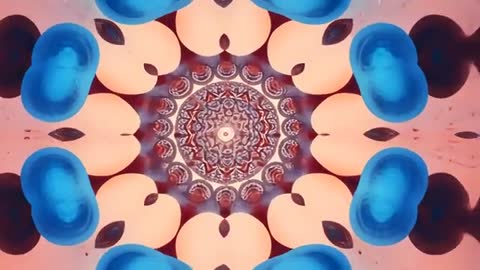 Colorful Kaleidoscopic Mandala Animation with Geometric Patterns