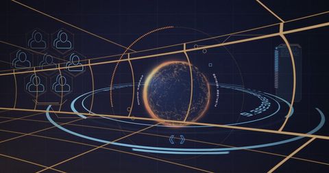 Futuristic Global Network in Digital Space - Download Free Stock Images Pikwizard.com