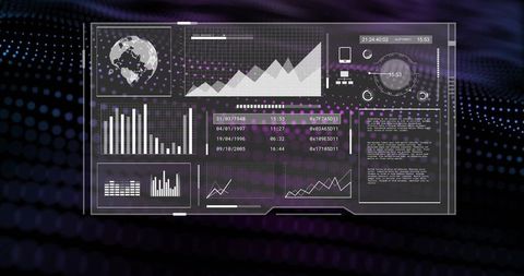 Digital Data Processing Interface with Global Visuals - Download Free Stock Images Pikwizard.com