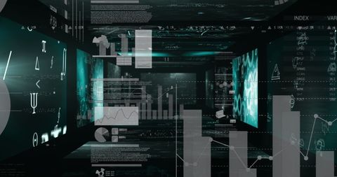 Futuristic Data Analyzing Interfaces with Holographic Displays - Download Free Stock Images Pikwizard.com