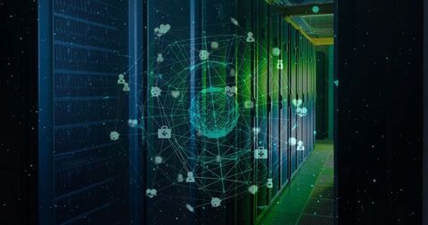 Digital Connections in Advanced Data Center - Download Free Stock Images Pikwizard.com