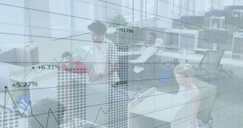 business team analyzing financial data in modern office concept - Download Free Stock Images Pikwizard.com