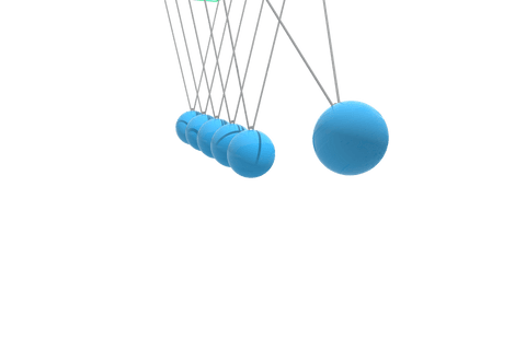 blue newton's cradle digital illustration on transparent background - Download Free Stock Videos Pikwizard.com