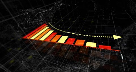 Futuristic Financial Data Graph with Forward Arrow - Download Free Stock Images Pikwizard.com
