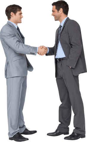 Caucasian Businessmen Shaking Hands on Transparent Background - Download Free Stock Videos Pikwizard.com