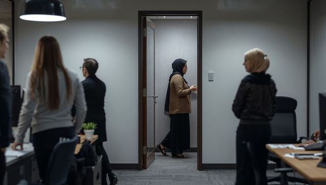 Middle eastern businesswoman in modern office environment