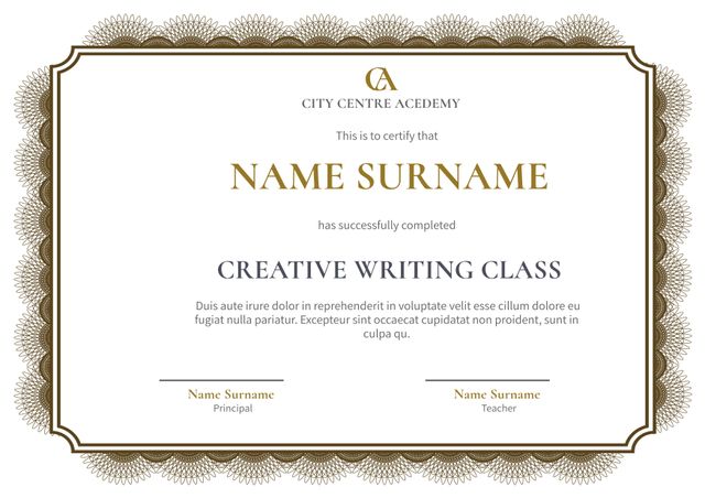 Elegant Academic and Corporate Award Certificate Template - Download Free Stock Templates Pikwizard.com