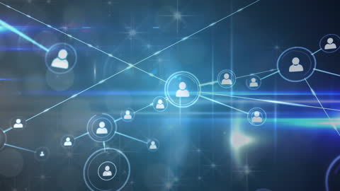 Digital Network Connections with People Icons