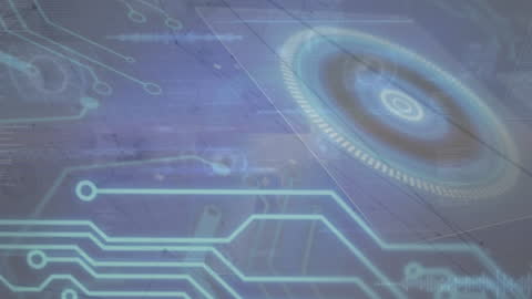 Futuristic Digital Security Network Interface