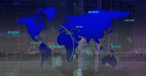 Global Cybersecurity Network with Data Analytics Overlay - Download Free Stock Images Pikwizard.com