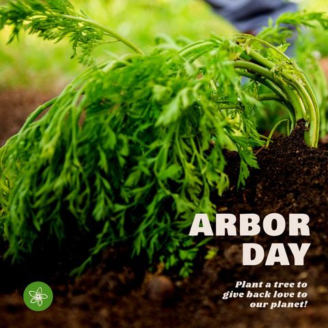 arbor day celebration with planting season message - Download Free Stock Templates Pikwizard.com
