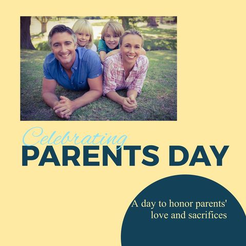 Celebrating Parents' Day with Loving Family in Park - Download Free Stock Templates Pikwizard.com