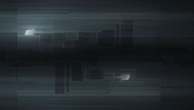 Abstract Digital Glitch with Distorted Corruption Patterns