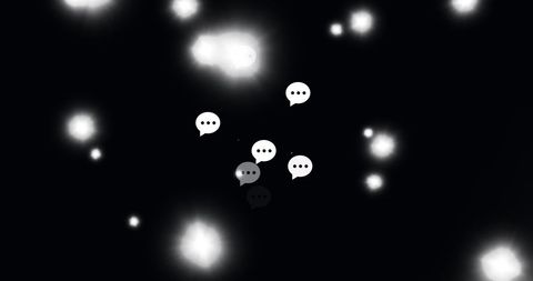 Speech Bubbles and Dots on Minimalistic Black Background - Download Free Stock Images Pikwizard.com