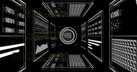 Futuristic Data Processing in Virtual Space Perspective - Download Free Stock Images Pikwizard.com