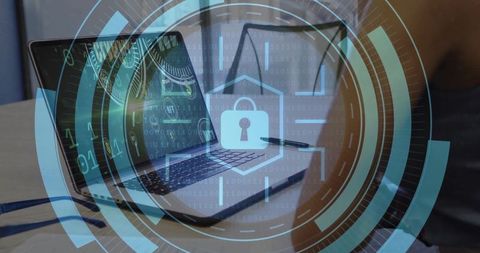 Digital Security Stack with Overlay of Locks and Codes