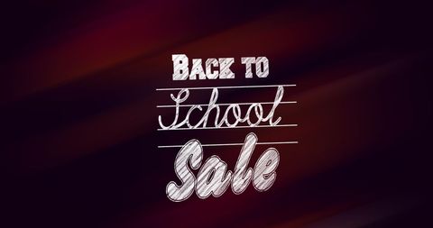 Chalkboard Style Back to School Sale Text on Red Background