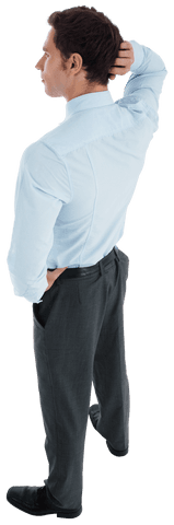 Transparent Inspirational Thinking Businessman from Behind - Download Free Stock Videos Pikwizard.com