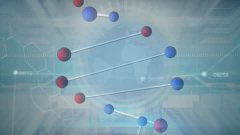Digital DNA Strand with Data Interface Background