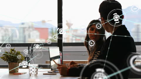 Diverse Business Team Discussing Digital Connectivity Concepts