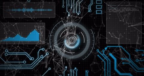 Abstract Digital Interface Technology and Data Visualization - Download Free Stock Images Pikwizard.com