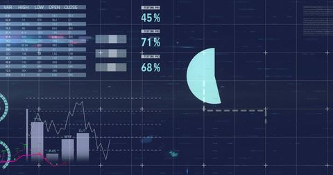Digital Data Processing Interface with Futuristic Visuals - Download Free Stock Images Pikwizard.com