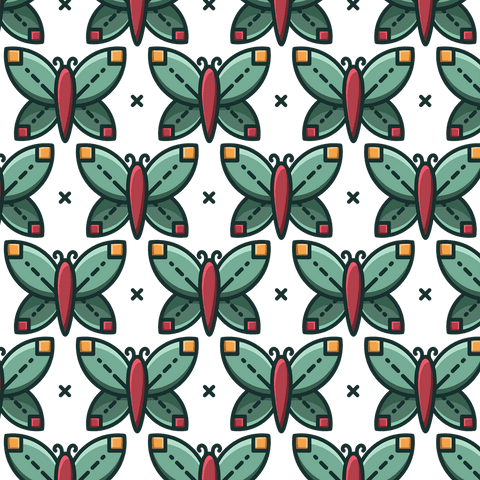 patterned green and red butterflies on transparent background - Download Free Stock Videos Pikwizard.com
