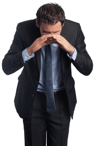 caucasian businessman shouting isolated translucent background - Download Free Stock Videos Pikwizard.com