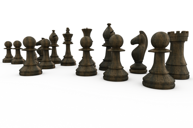 Black Wooden Chess Pieces Transparent Background - Download Free Stock Videos Pikwizard.com