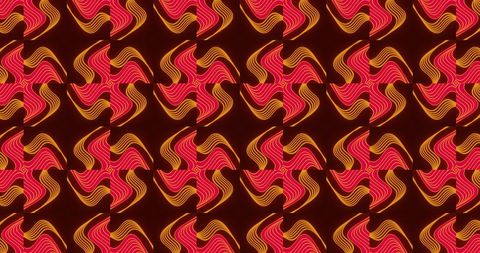Glowing red and orange swirling abstract pattern