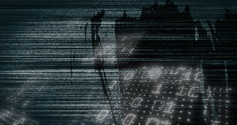 Binary Code and Technology Interface Conceptual Visual