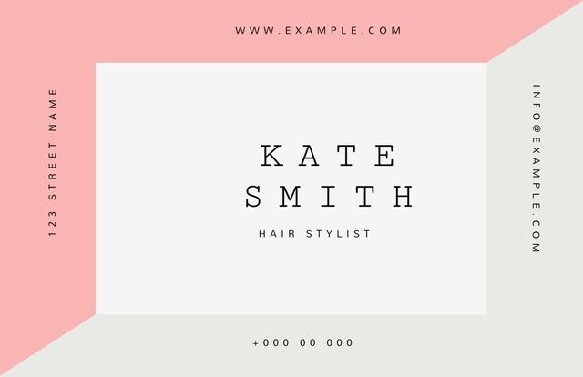 Minimalist Beauty and Fashion Professional Business Card Template - Download Free Stock Templates Pikwizard.com