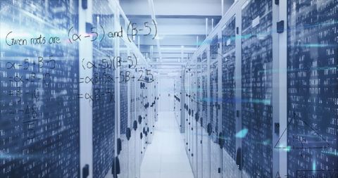 Virtual Data Flow in High-Tech Server Room - Download Free Stock Images Pikwizard.com