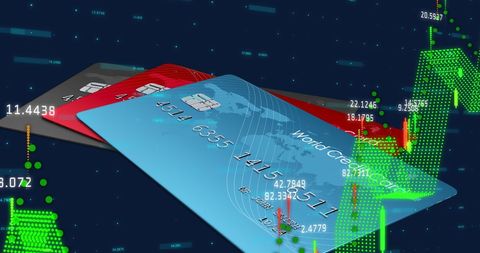 Credit Cards and Financial Data Visual Concept - Download Free Stock Images Pikwizard.com