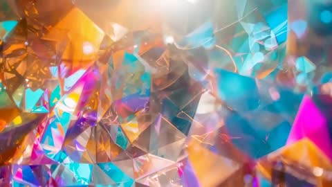 Colorful Prism Light Display with Shimmering Effects