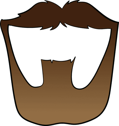 stylish brown beard on transparent background vector graphic - Download Free Stock Videos Pikwizard.com