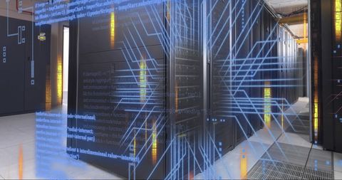 digital data processing over server racks blockchain concept - Download Free Stock Images Pikwizard.com