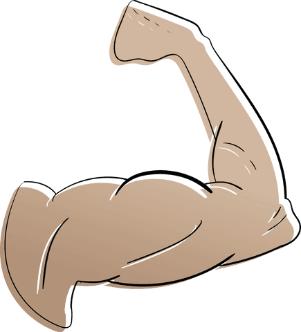 transparent flexing arm vector graphic - Download Free Stock Videos Pikwizard.com
