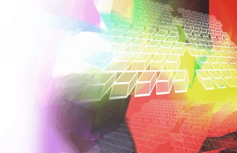 colorful mesh digital art with transparent box structures - Download Free Stock Videos Pikwizard.com