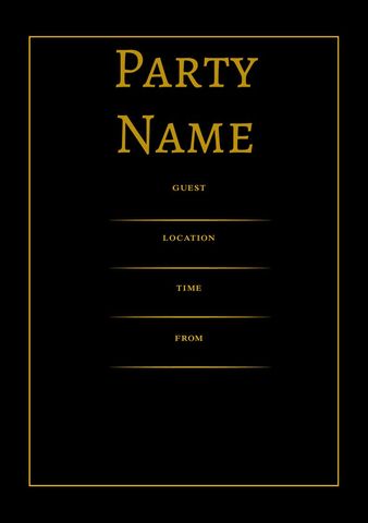 elegant black and gold invitation template - Download Free Stock Templates Pikwizard.com