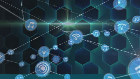Digital Hexagonal Network with Music and Wi-Fi Connections