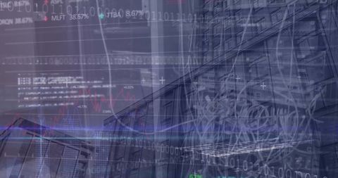 Futuristic Digital Data Stream Over Urban Cityscape - Download Free Stock Images Pikwizard.com