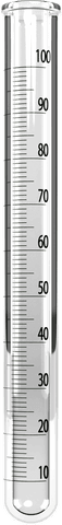 close-up of transparent measuring cylinder with blue chemical solution - Download Free Stock Videos Pikwizard.com