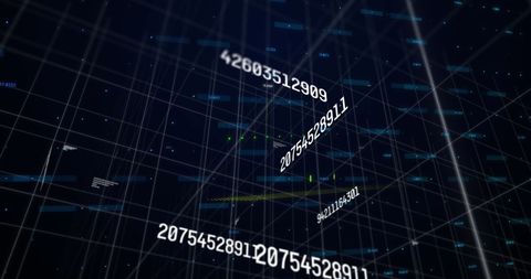 Dynamic Digital Data Stream Projection with Numerical Changes - Download Free Stock Images Pikwizard.com