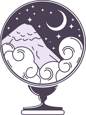 glass globe with mystical mountain and celestial night - Download Free Stock Videos Pikwizard.com