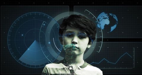 advanced facial recognition and data processing technology - Download Free Stock Images Pikwizard.com
