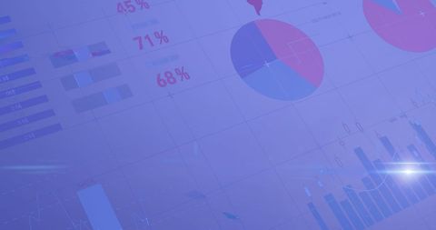 Financial data processing with digital charts and graphs